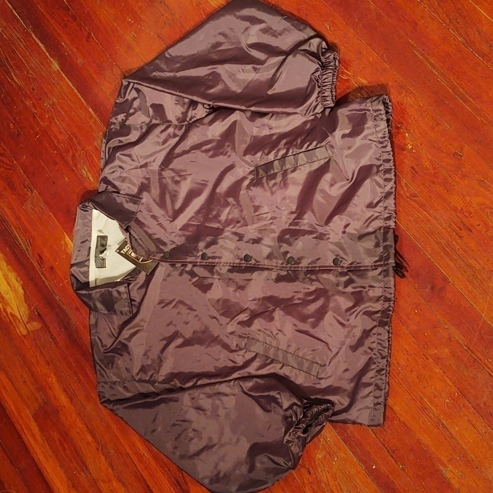 Tact Squad Dark Navy Flannel Lined Windbreaker "Coach Jacket" Sz L NWT